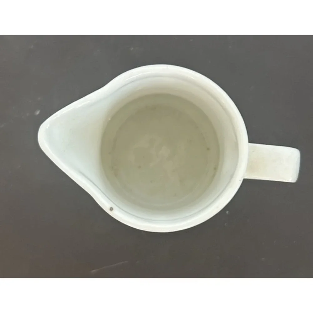 Vintage MCM Electric Kettle Creamer Pitcher Sugar Dish Mug Cup Blue Floral Japan